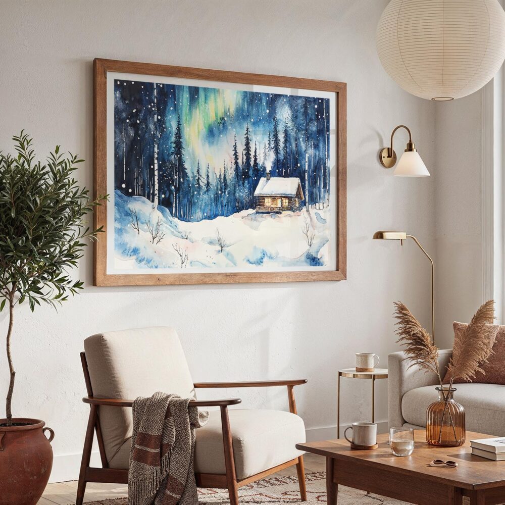 03 - 03 - Finland Lapland Aurora Watercolor - Horizontal Art - Digital Download - Boho Living Room 2.jpg 03 - 03 - Finland Lapland Aurora Watercolor - Horizontal Art - Digital Download - Boho Living Room 2.jpg