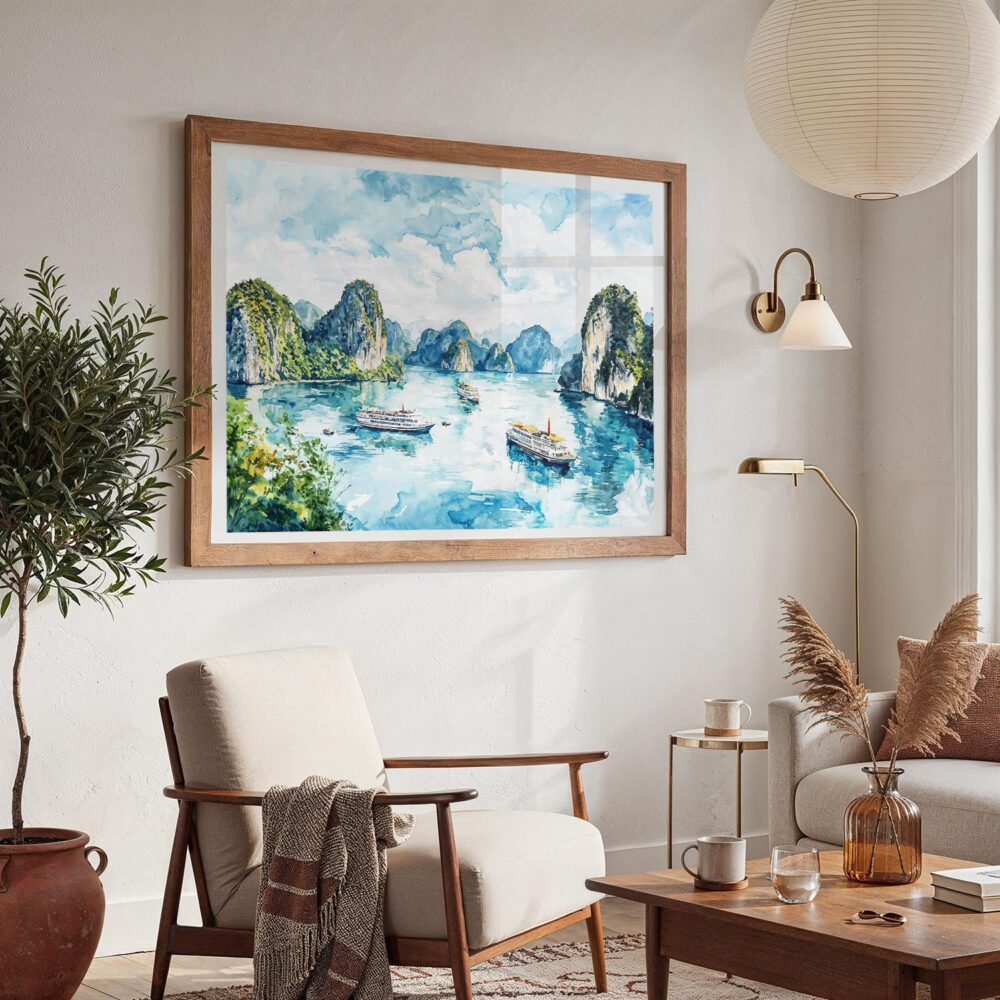 03 - 03 - Ha Long Vietnam Watercolor - Horizontal Art - Digital Download - Boho Living Room 2.jpg 03 - 03 - Ha Long Vietnam Watercolor - Horizontal Art - Digital Download - Boho Living Room 2.jpg
