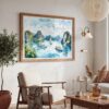03 - 03 - Ha Long Vietnam Watercolor - Horizontal Art - Digital Download - Boho Living Room 2.jpg