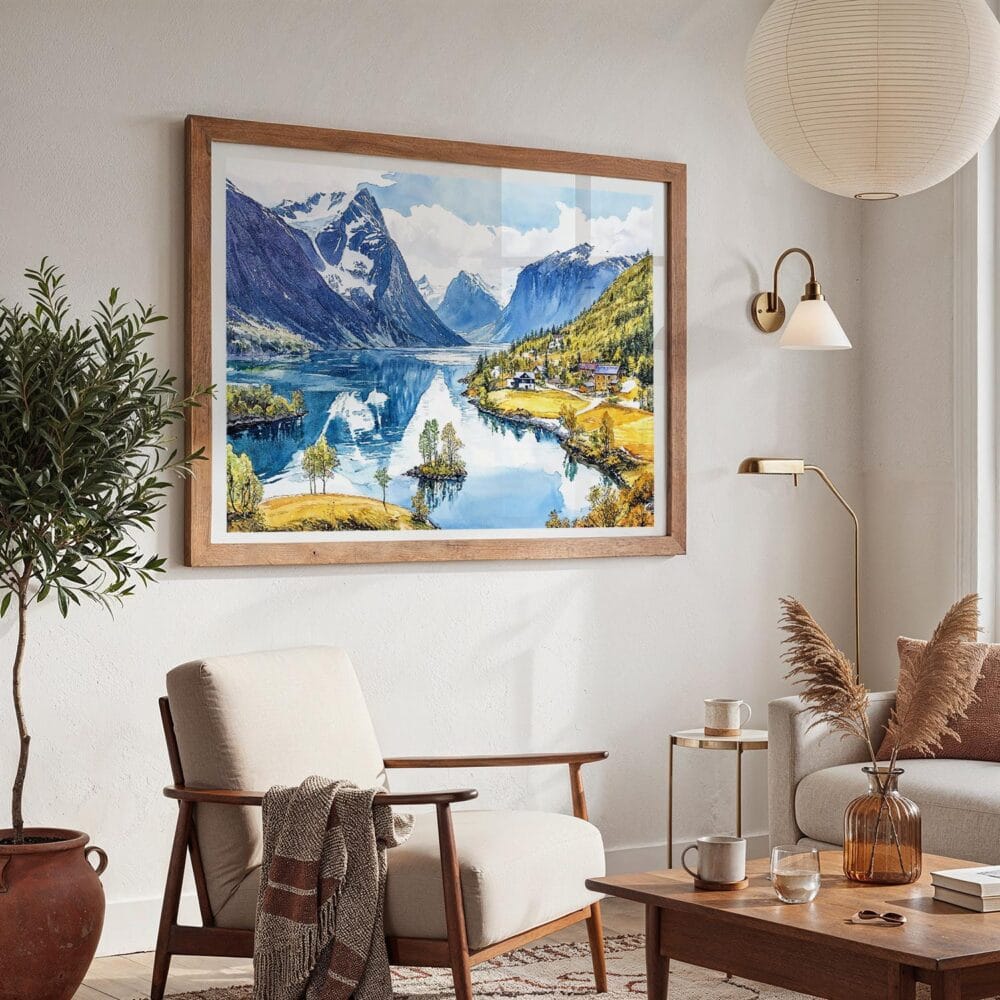03 - 03 - Norway Fjords Watercolor - Horizontal Art - Digital Download - Boho Living Room 2.jpg 03 - 03 - Norway Fjords Watercolor - Horizontal Art - Digital Download - Boho Living Room 2.jpg