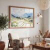 03 - 03 - Sapa Valley Vietam Watercolor - Horizontal Art - Digital Download - Boho Living Room 2.jpg