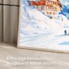 03 - 06 - Skiing in Swiss Alps Watercolor - Horizontal Art - Digital Download - Detail Zoom.jpg