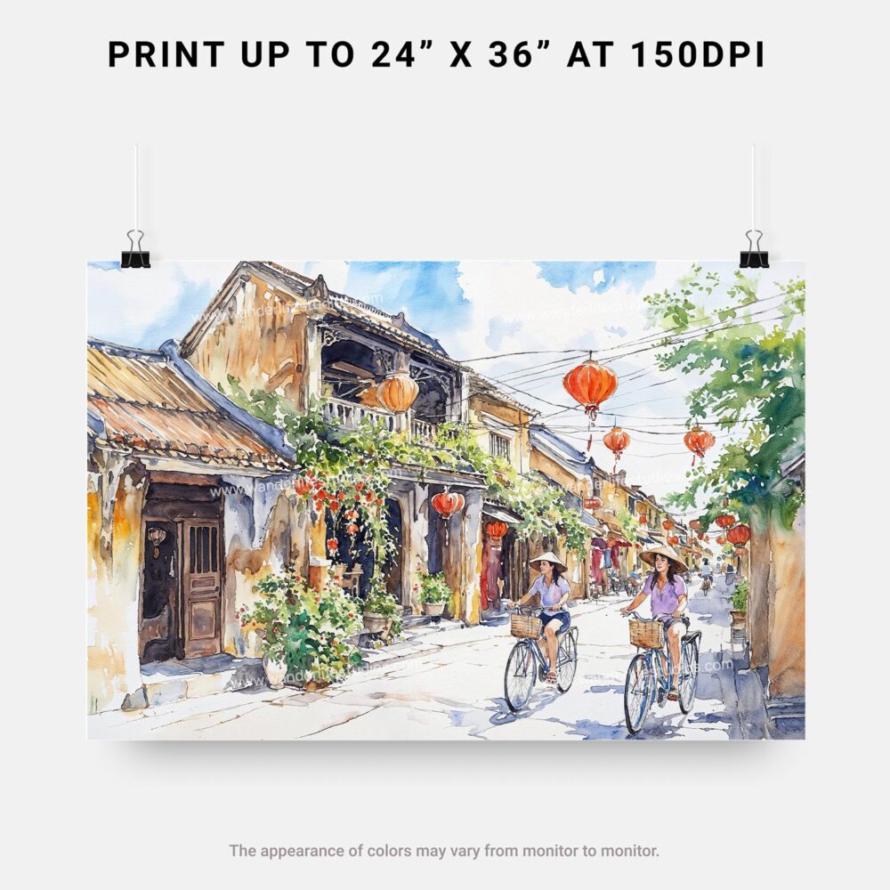 03 - 07 - Hoi An Vietnam Watercolor - Horizontal Art - Digital Download - Print Size.jpg 03 - 07 - Hoi An Vietnam Watercolor - Horizontal Art - Digital Download - Print Size.jpg