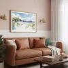 03 - Framed Inishowen Ireland Watercolor - Horizontal Art Print hanging in Boho Living Room.jpg