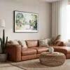 03 - Framed Jamaica Watercolor - Horizontal Canvas Print - Boho Living Room.jpg