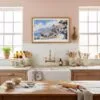 03 - Framed Madeira Portugal Watercolor - Horizontal Art Print in Farmhouse style Kitchen.jpg