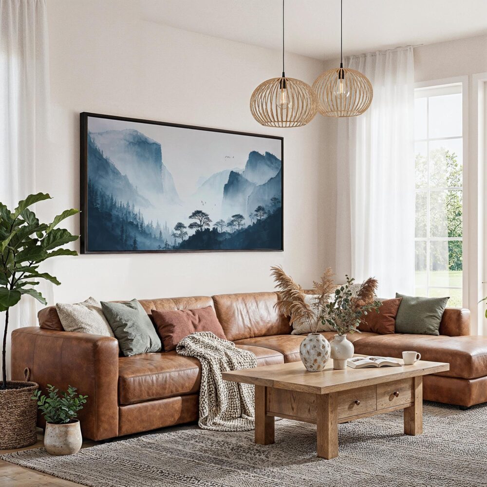 03 - Framed Minimal Yosemite El Capitan Watercolor - Panorama Canvas Print - Living Room.jpg 03 - Framed Minimal Yosemite El Capitan Watercolor - Panorama Canvas Print - Living Room.jpg