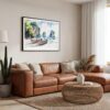 03 - Framed Phuket Thailand Watercolor - Horizontal Canvas Print - Boho Living Room.jpg