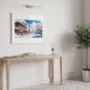 03 - Winter in Hokkaido Watercolor - Horizontal Art Print in Hallway with White Frame.jpg