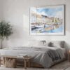 04 - 04 - Copenhagen Denmark Harbor Watercolor - Horizontal Art - Digital Download - Bedroom.jpg