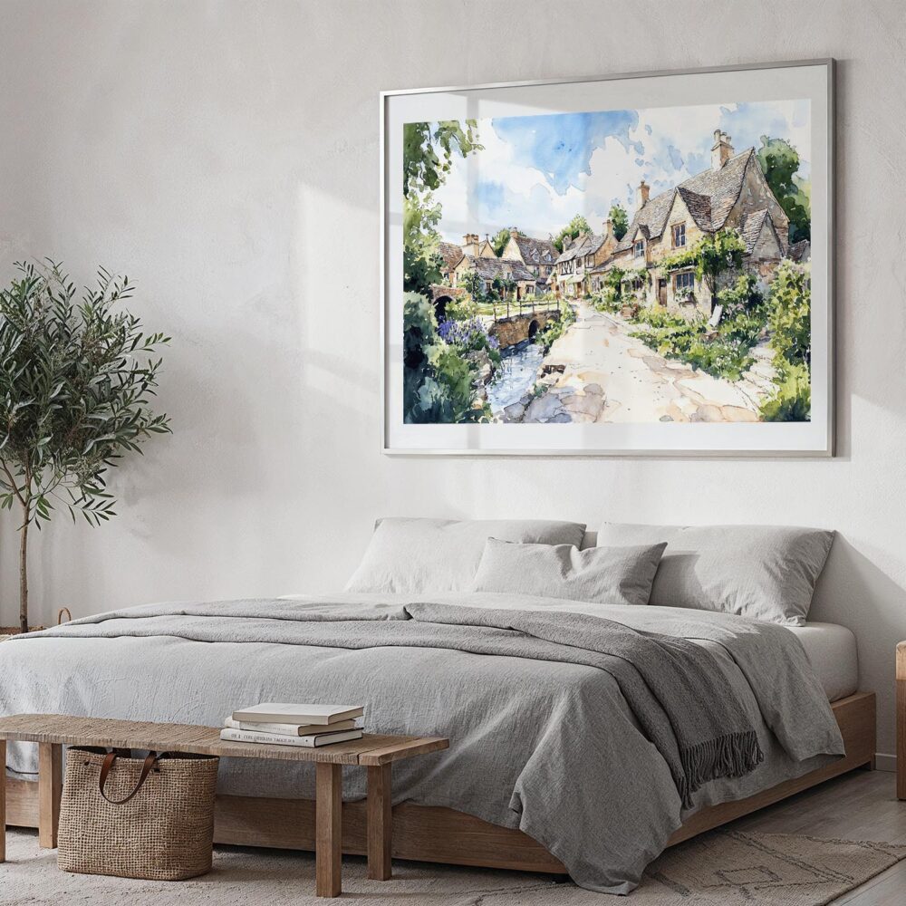 04 - 04 - Cotswolds England Watercolor - Horizontal Art - Digital Download - Bedroom.jpg 04 - 04 - Cotswolds England Watercolor - Horizontal Art - Digital Download - Bedroom.jpg