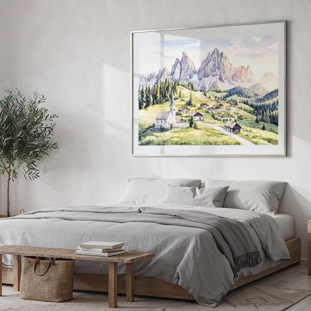 04 - 04 - Dolomites Watercolor - Horizontal Art - Digital Download - Bedroom.jpg 04 - 04 - Dolomites Watercolor - Horizontal Art - Digital Download - Bedroom.jpg