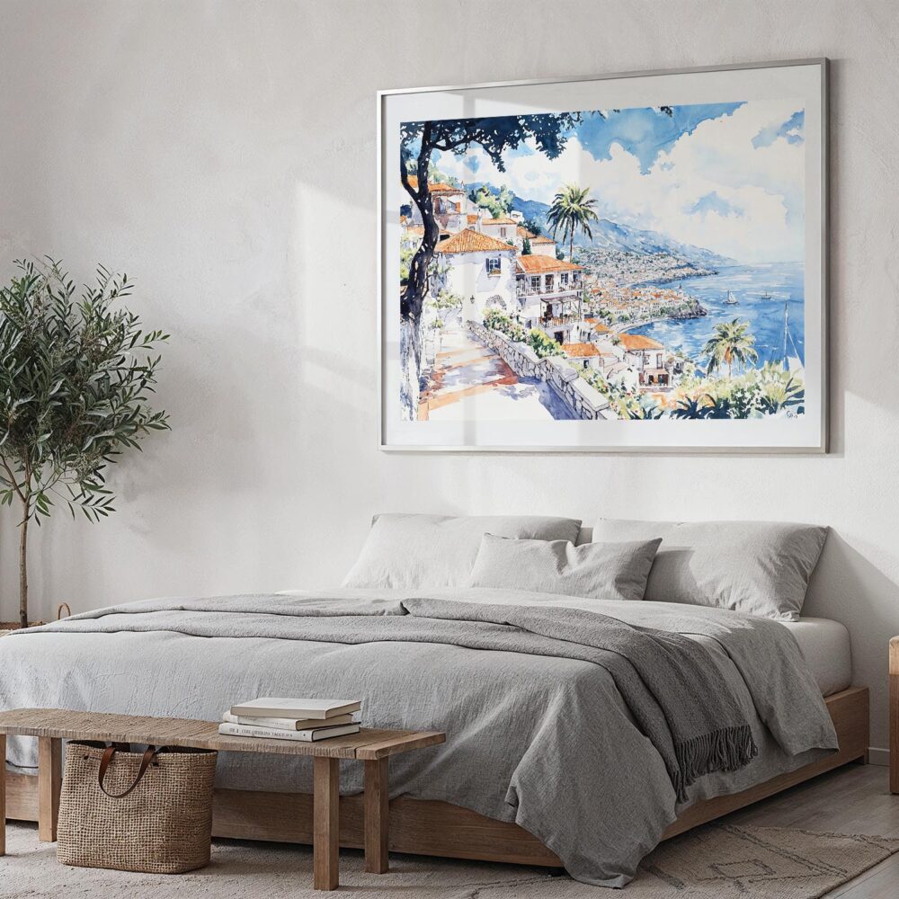 04 - 04 - Funchal Portugal Watercolor - Horizontal Art - Digital Download - Bedroom.jpg 04 - 04 - Funchal Portugal Watercolor - Horizontal Art - Digital Download - Bedroom.jpg