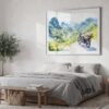 04 - 04 - Ha Giang Loop Watercolor - Horizontal Art - Digital Download - Bedroom.jpg
