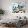 04 - 04 - Machu Picchu Watercolor - Horizontal Art - Digital Download - Bedroom.jpg