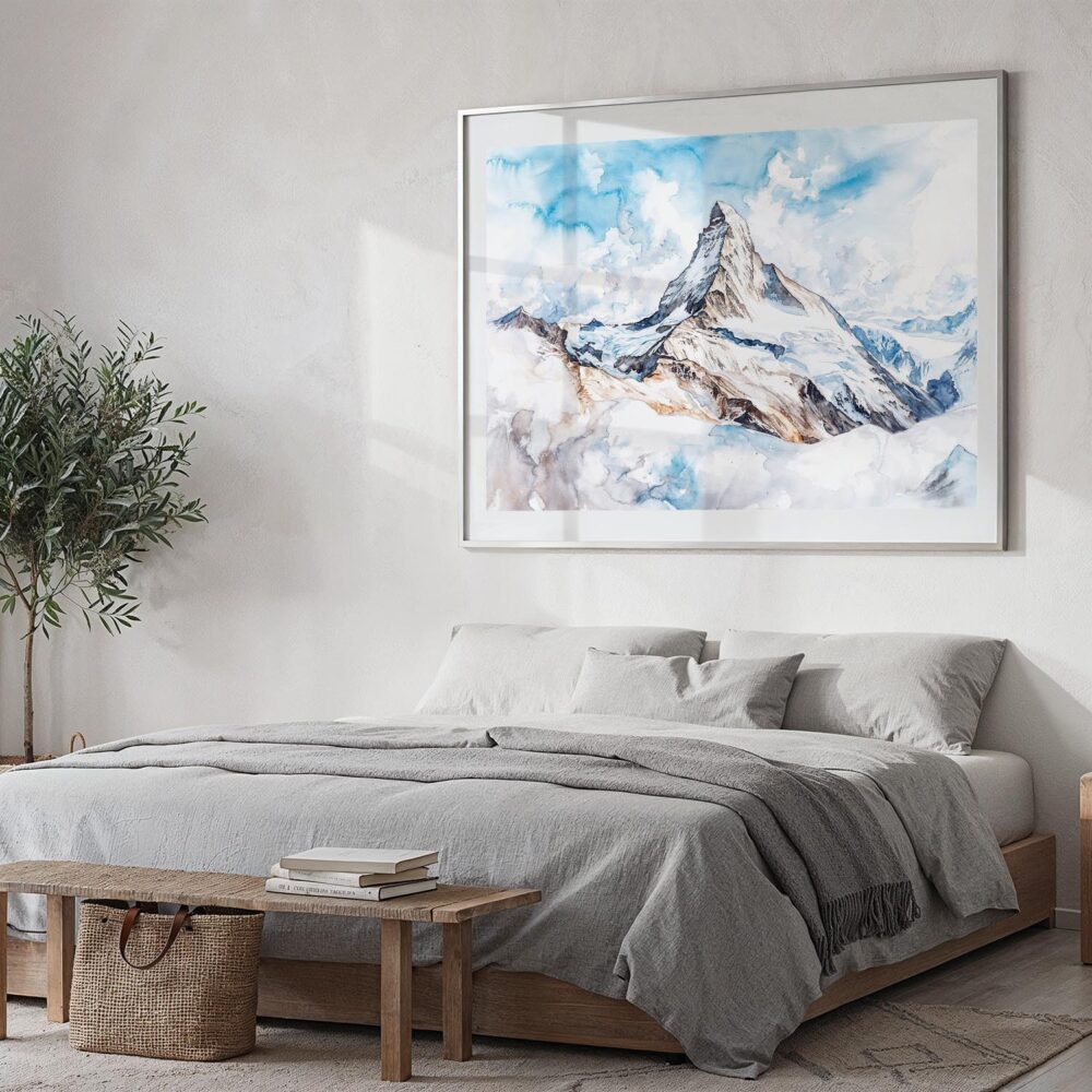 04 - 04 - Matterhorn Watercolor - Horizontal Art - Digital Download - Bedroom.jpg 04 - 04 - Matterhorn Watercolor - Horizontal Art - Digital Download - Bedroom.jpg