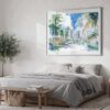 04 - 04 - Miami Gardens Watercolor - Horizontal Art - Digital Download - Bedroom.jpg