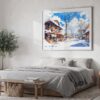 04 - 04 - Winter in Hokkaido Watercolor - Horizontal Art - Digital Download - Bedroom.jpg