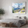 04 - 04 - Zermatt Watercolor - Horizontal Art - Digital Download - Bedroom.jpg