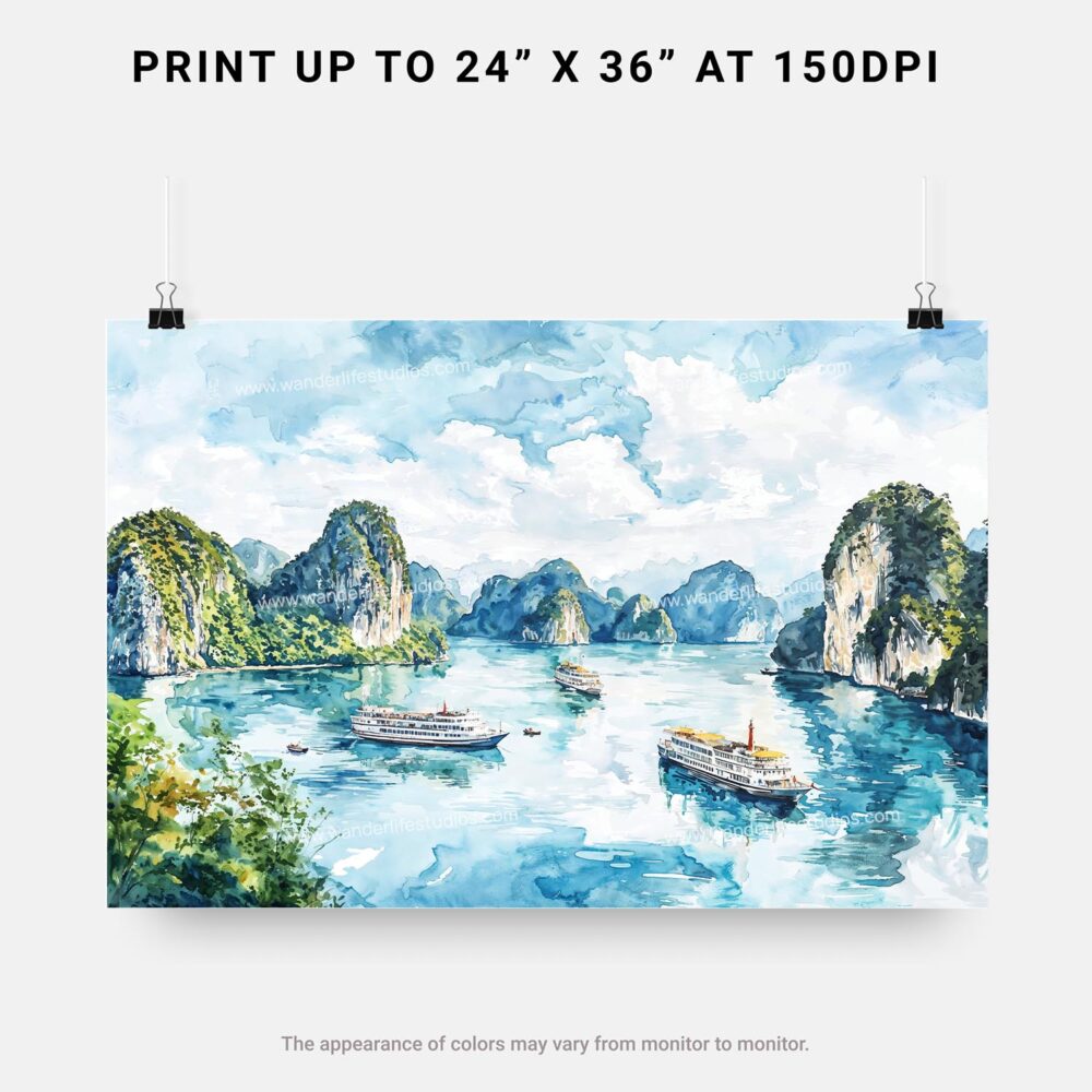 04 - 07 - Ha Long Vietnam Watercolor - Horizontal Art - Digital Download - Print Size.jpg 04 - 07 - Ha Long Vietnam Watercolor - Horizontal Art - Digital Download - Print Size.jpg