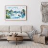 04 - Framed Ha Long Vietnam Watercolor - Horizontal Art Print - Boho Living Room.jpg