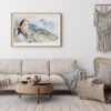 04 - Framed Hmong Woman in Sapa Vietnam Watercolor - Horizontal Art Print - Boho Living Room.jpg