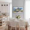 04 - Framed Machu Picchu Watercolor - Horizontal Canvas Print - Coastal Kitchen.jpg