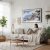 04 - Framed Madeira Portugal Watercolor - Horizontal Canvas Print - Scandi Living Room.jpg