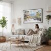 04 - Framed Medellin Watercolor - Horizontal Canvas Print - Scandi Living Room.jpg
