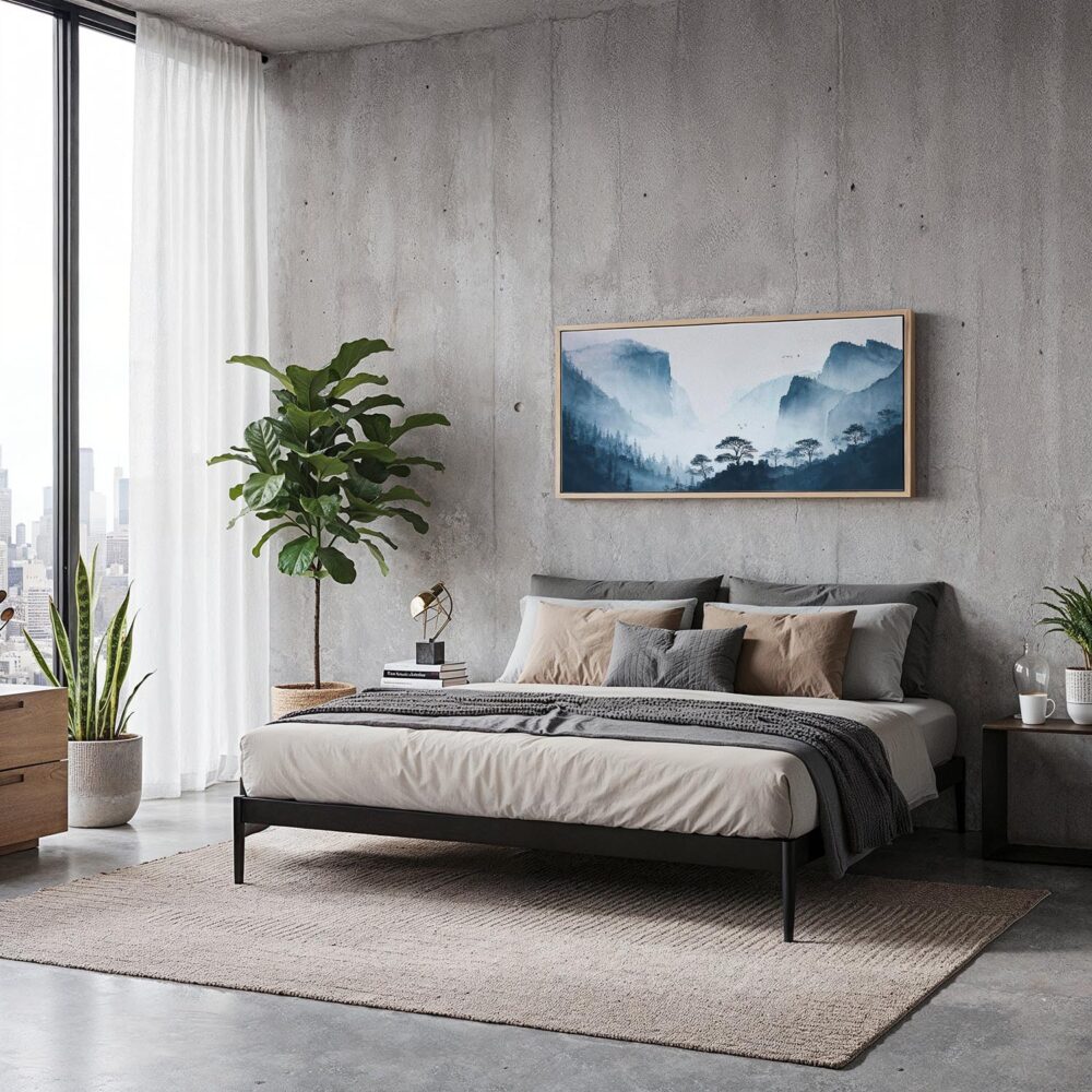 04 - Framed Minimal Yosemite El Capitan Watercolor - Panorama Canvas Print - Modern Living Room.jpg 04 - Framed Minimal Yosemite El Capitan Watercolor - Panorama Canvas Print - Modern Living Room.jpg