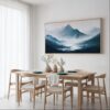 04 - Framed Misty Mountains Watercolor - Panorama Canvas Print - Dining Table.jpg