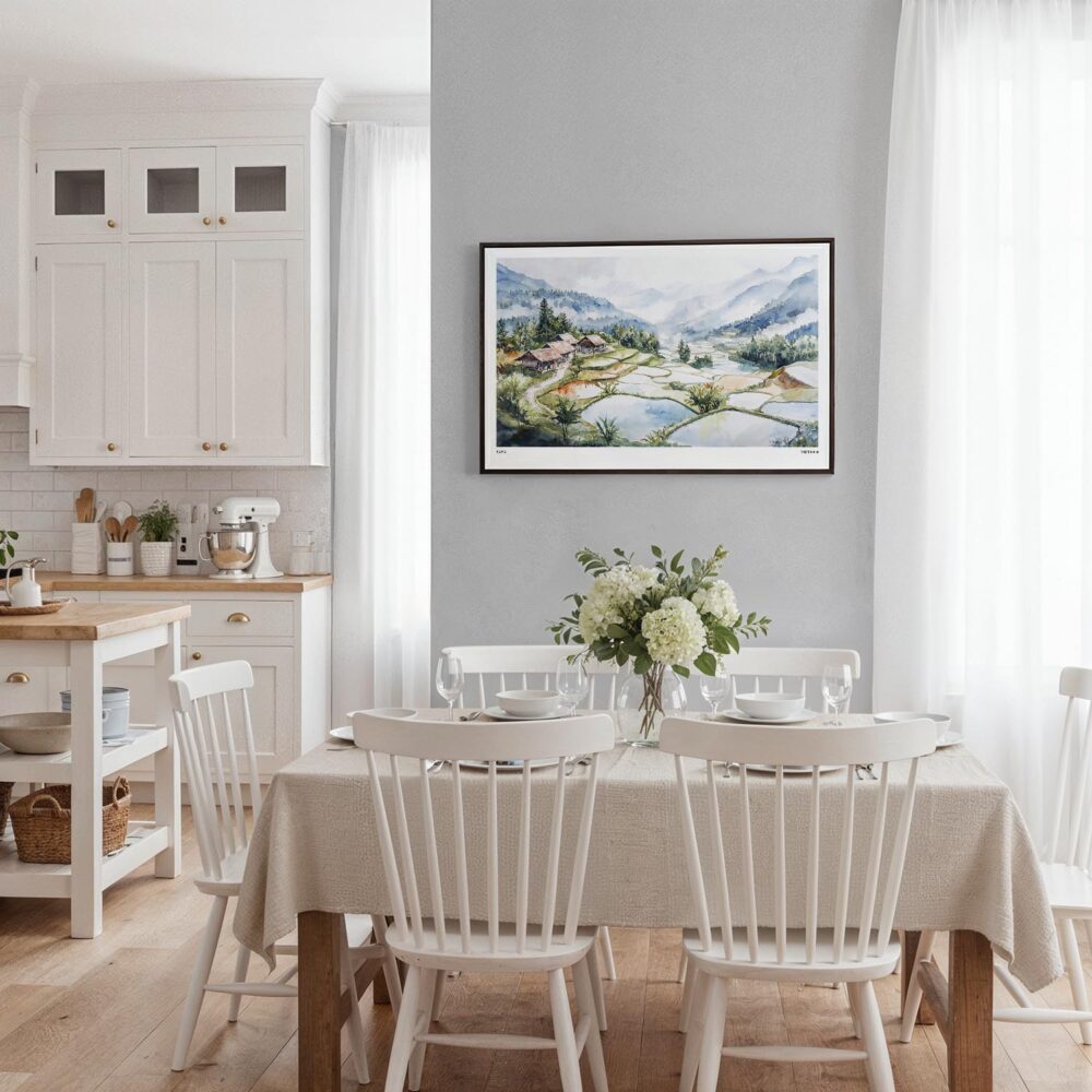 04 - Framed Misty Sapa Watercolor - Horizontal Canvas Print - Coastal Kitchen.jpg 04 - Framed Misty Sapa Watercolor - Horizontal Canvas Print - Coastal Kitchen.jpg