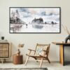 04 - Framed Olympic National Park Coastal Walk Watercolor - Panorama Canvas Print - Boho Chair.jpg