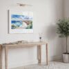04 - Great Ocean Road Australia Watercolor - Horizontal Art Print in Hallway with White Frame.jpg