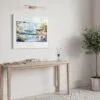 04 - Hakone Japan Watercolor - Horizontal Art Print in Hallway with White Frame.jpg