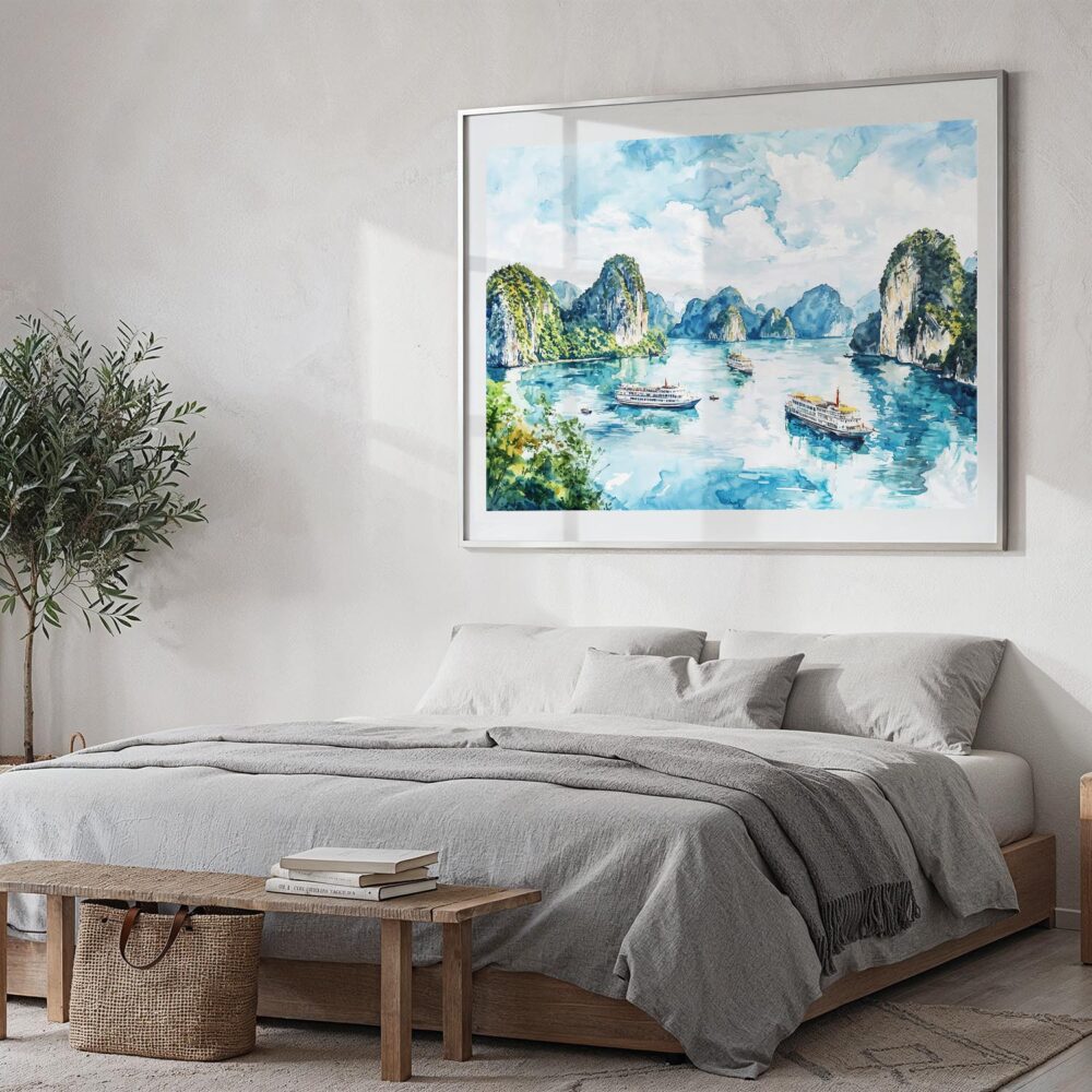 05 - 04 - Ha Long Vietnam Watercolor - Horizontal Art - Digital Download - Bedroom.jpg 05 - 04 - Ha Long Vietnam Watercolor - Horizontal Art - Digital Download - Bedroom.jpg