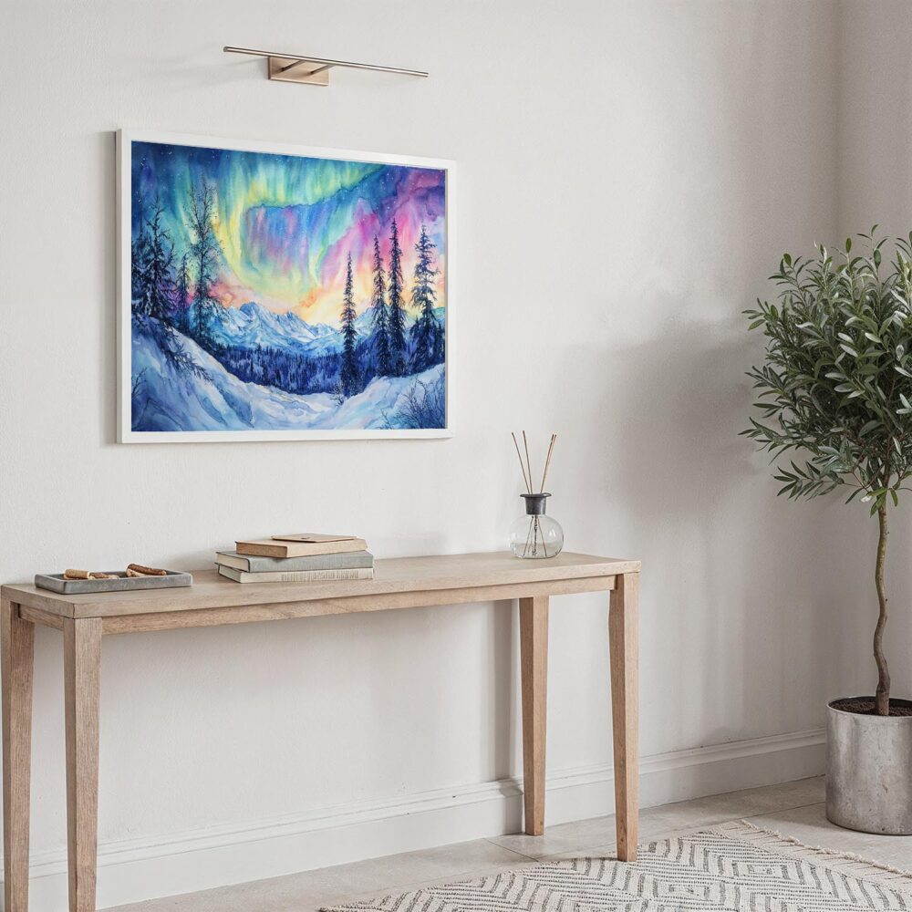 05 - 05 - Fairbanks Alaska Northern Lights Watercolor - Horizontal Art - Digital Download - Hallway.jpg 05 - 05 - Fairbanks Alaska Northern Lights Watercolor - Horizontal Art - Digital Download - Hallway.jpg