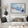 05 - Black Framed Skiing in Swiss Alps Watercolor - Horizontal Art Print in Scandi Living Room Above Couch.jpg