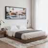 05 - Framed Abstract Midcentury Palm Springs Artwork - Panorama Canvas Print - Bedroom.jpg