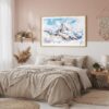 05 - Framed Matterhorn Watercolor - Horizontal Art Print in Boho Bedroom.jpg
