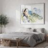 06 - 04 - Hmong Woman in Sapa Vietnam Watercolor - Horizontal Art - Digital Download - Bedroom.jpg
