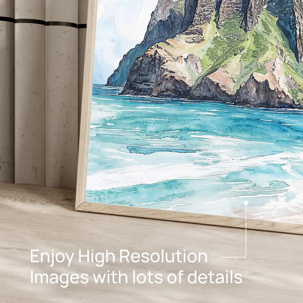 06 - 06 - Haiwaii Na Pali Coast Watercolor - Horizontal Art - Digital Download - Detail Zoom.jpg 06 - 06 - Haiwaii Na Pali Coast Watercolor - Horizontal Art - Digital Download - Detail Zoom.jpg