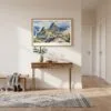 06 - A Framed Machu Picchu Watercolor - Horizontal Art Print hanging in Hallway.jpg