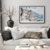 06 - Black Framed Funchal Portugal Watercolor - Horizontal Art Print in Scandi Living Room Above Couch.jpg
