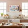 06 - Framed Hiroshima Japan Watercolor - Horizontal Art Print in Farmhouse style Kitchen.jpg