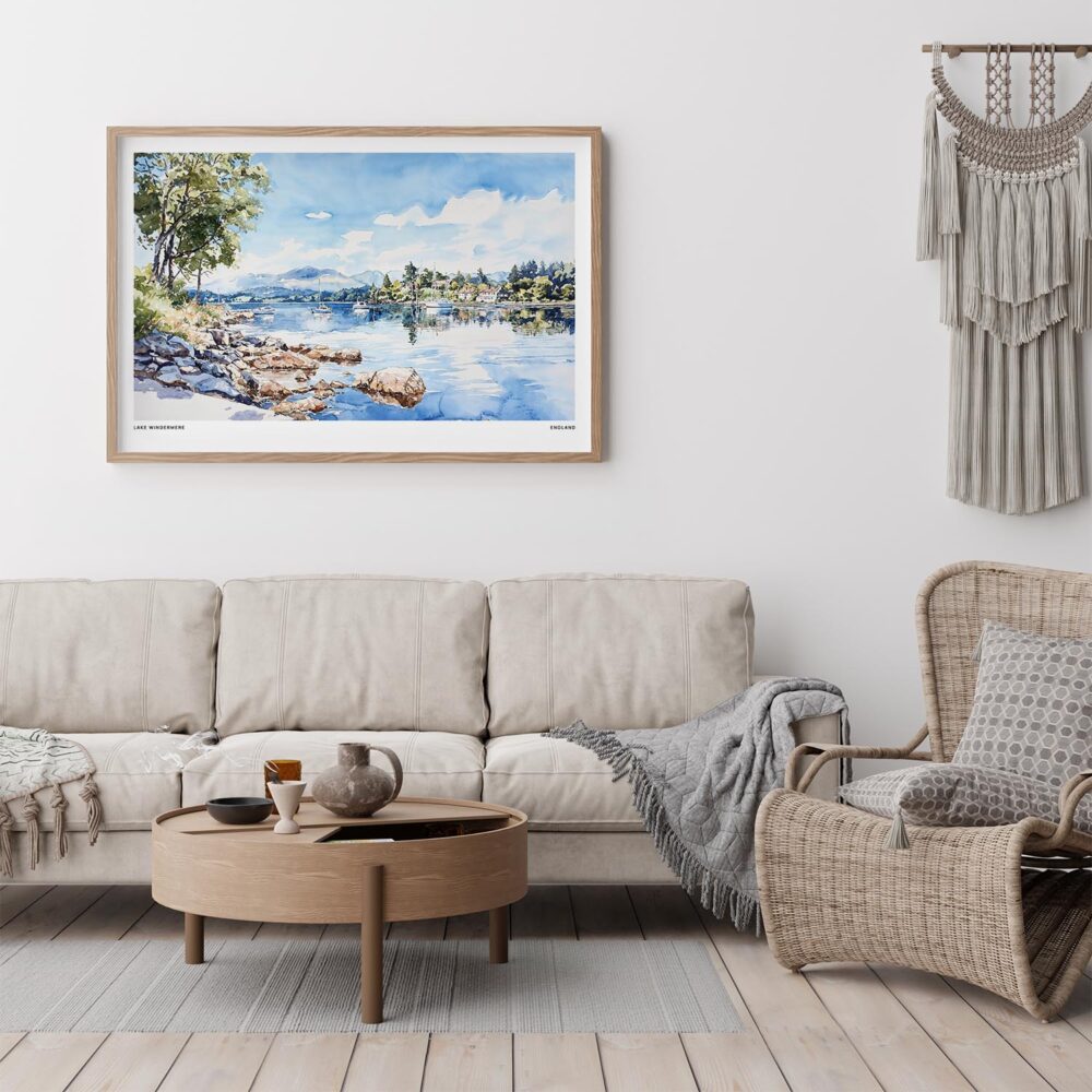 06 - Framed Lake Windermere Watercolor - Horizontal Art Print - Boho Living Room.jpg 06 - Framed Lake Windermere Watercolor - Horizontal Art Print - Boho Living Room.jpg