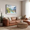 06 - Framed Lauterbrunnen Watercolor - Horizontal Canvas Print - Boho Living Room.jpg