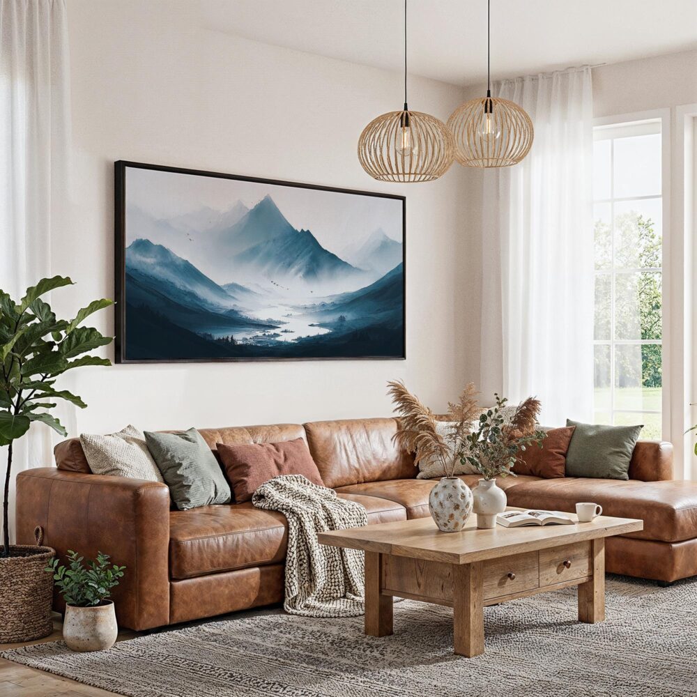 06 - Framed Misty Mountains Watercolor - Panorama Canvas Print - Living Room.jpg 06 - Framed Misty Mountains Watercolor - Panorama Canvas Print - Living Room.jpg