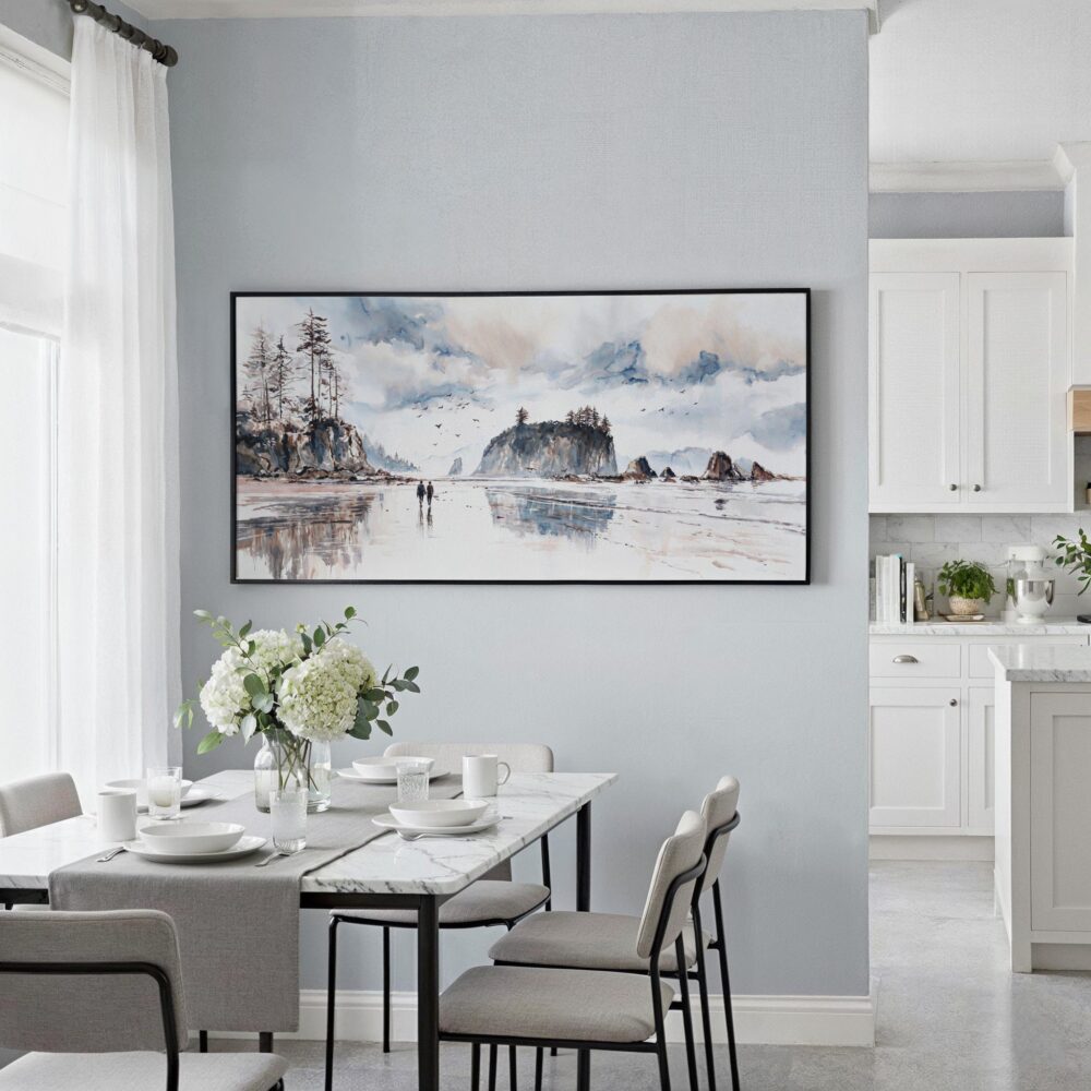 06 - Framed Olympic National Park Coastal Walk Watercolor - Panorama Canvas Print - Coastal Kitchen.jpg 06 - Framed Olympic National Park Coastal Walk Watercolor - Panorama Canvas Print - Coastal Kitchen.jpg