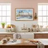 06 - Framed Palm Springs Watercolor - Horizontal Art Print in Farmhouse style Kitchen.jpg